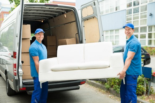 Commercial moving team working on a business relocation in Hackney