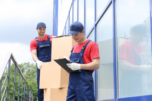 Local movers handling a residential move in Hackney street