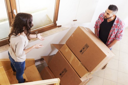 A removals van supporting a flat move in Hackney