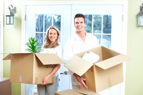 Household items prepared for transport from a Hackney flat