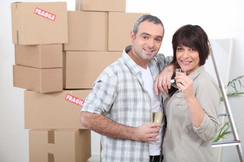 A successful Hackney removals day with neatly loaded moving items