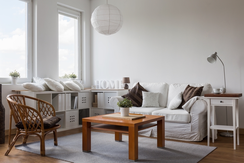 Packed boxes and furniture prepared for a house move in Hackney